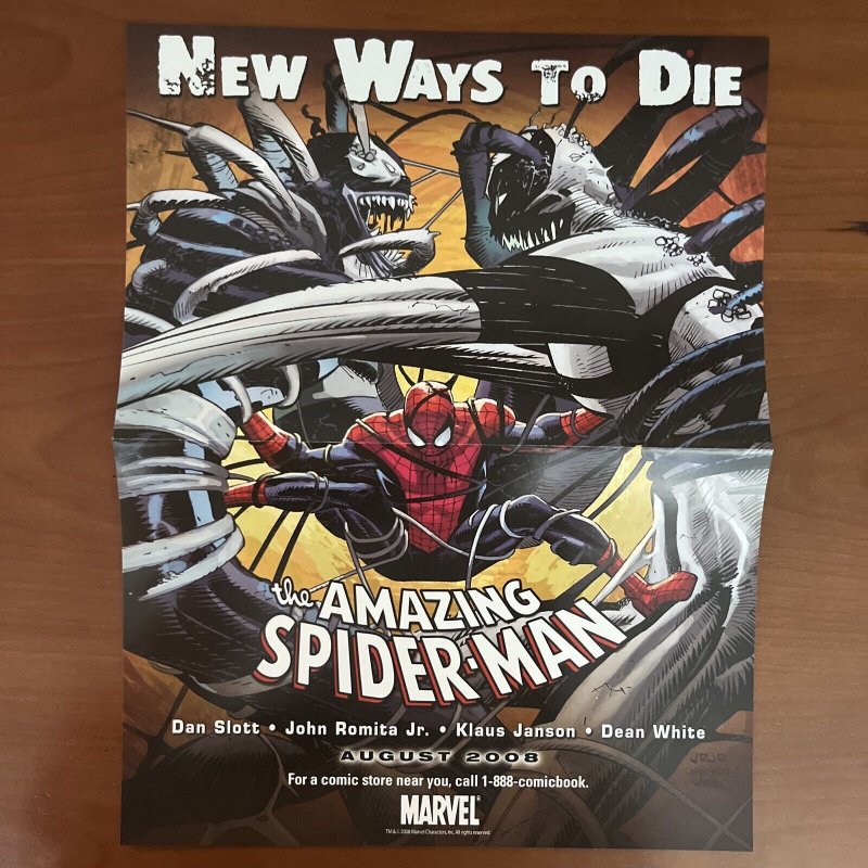 AMAZING SPIDER-MAN New Ways to Die RARE 2008 MARVEL PROMO POSTER Anti Venom 570