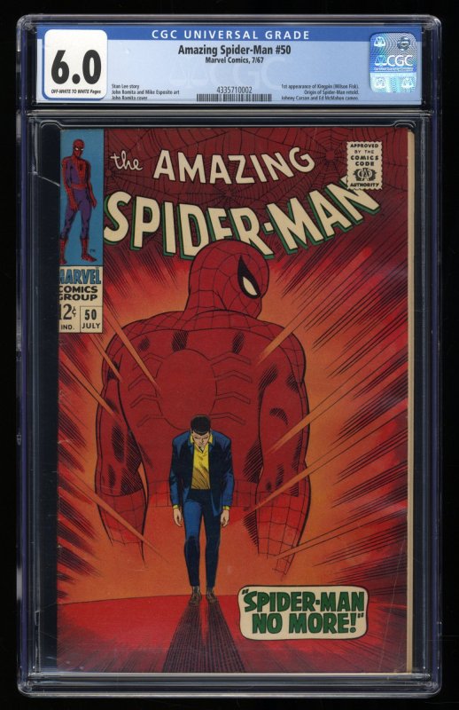 Amazing Spider-Man #50 CGC FN 6.0 1st Full Appearance Kingpin!