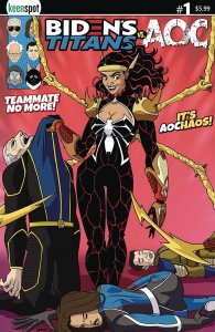 Bidens Titans Vs Aoc Cvr A Remulac Evil Aoc Cvr Keenspot Comic Book 2023
