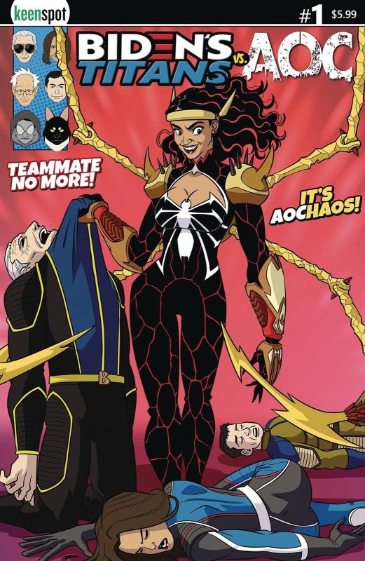 Bidens Titans Vs Aoc Cvr A Remulac Evil Aoc Cvr Keenspot Comic Book 2023