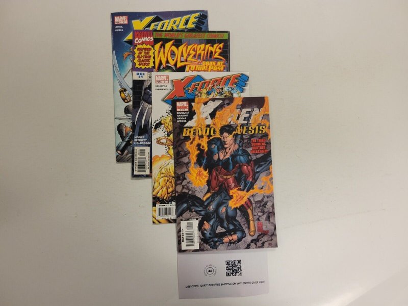 4 Marvel Comics #5 X-Men Deadly Genesis + #3 6 X-Force + #1 Wolverine 103 TJ19