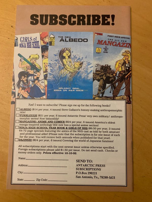 ALBEDO 4 7 9 ANTARCTIC PRESS LOW PRINT 1998 anthropomorphic