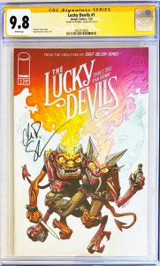 THE LUCKY DEVILS #1 CGC 9.8 SS ? RYAN BROWNE SIGNED BY CHARLES SOULE