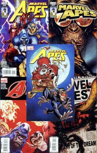 MARVEL APES (2008) 0(Santa-Ape),1-4  complete!