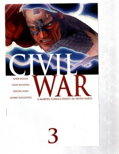 Lot Of 6 Civil War Marvel Comic Books # 1 (2) 2 3 (2) 6 Avengers X-Men Hulk RB27 