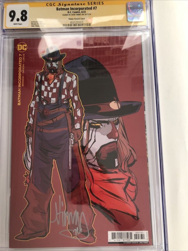Batman Incorporated (2023) #7 (CGC 9.8 SS) Signed John Timms *DC Comics Census=4