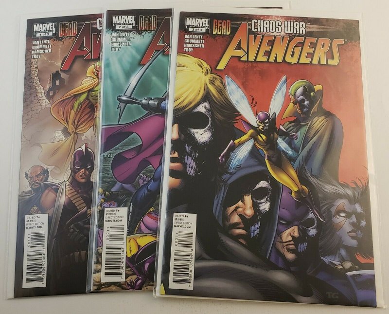 Avengers Chaos War #1-3 Complete Set High Grade NM Marvel Comics 2011