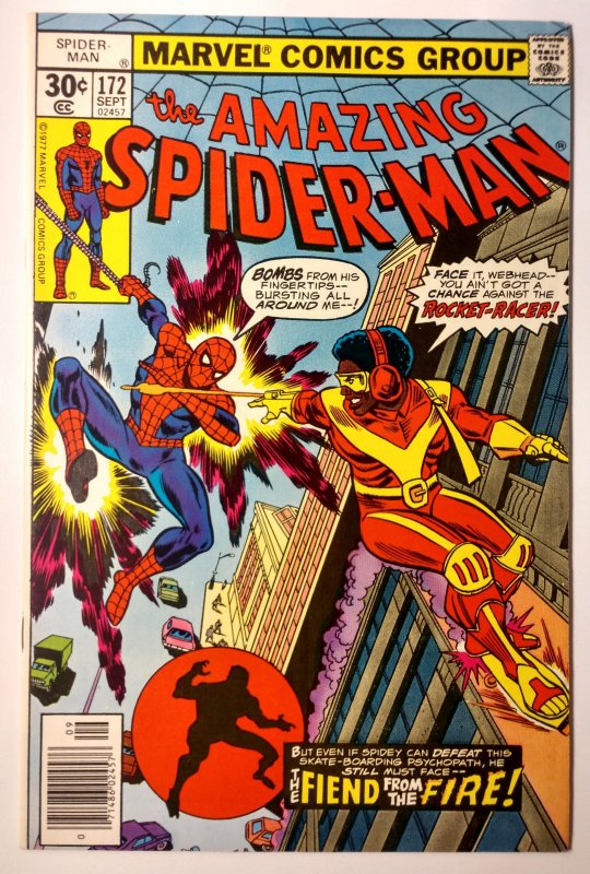 The Amazing Spider-Man #172 (8.0, 1977) 1st app of Rocket Racer