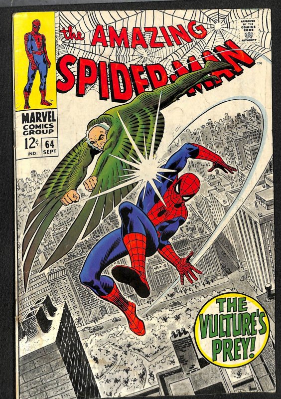 Amazing Spider-Man #64 VG+ 4.5 Vulture!