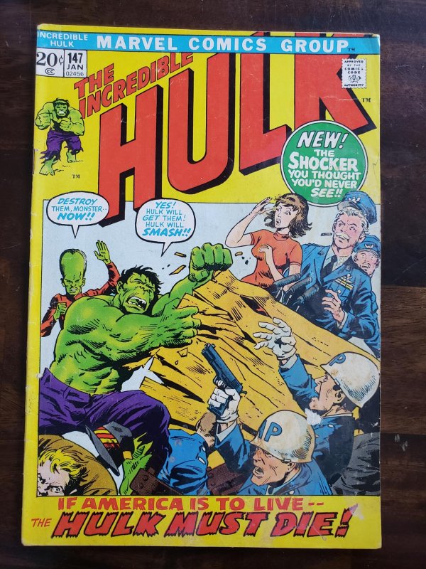 The Incredible Hulk 147 low grade