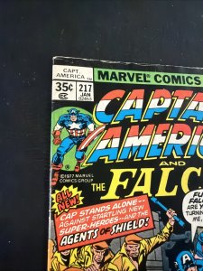 Captain America #217, 1st Quasar, Marvel, 1977 VG/F
