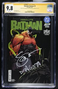 ABSOLUTE BATMAN #9 1ST PRINT NICK DRAGOTTA/SCOTT SNYDER 2X SIGNED CGC SS 9.8 NM