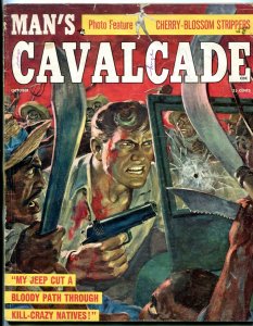 Man's Cavalcade Magazine #3 October 1957-STRIPPERS-CHEESECAKE-PULP-RARE G