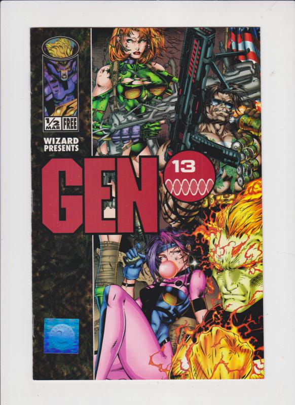 GEN 13 #1/2--WIZARD COMICS-- 1993--WITH CERTIFICATE