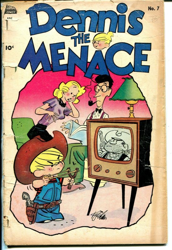 Dennis the Menace #7 1954-Standard-Hank Ketcham art-TV set cover-G