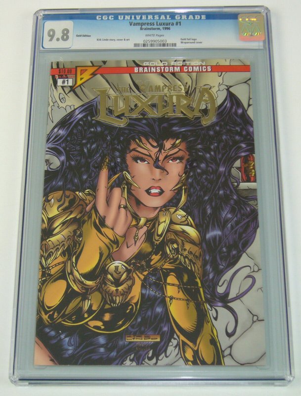 Vampress Luxura #1 CGC 9.8 gold edition variant - kirk lindo bad girl brainstorm