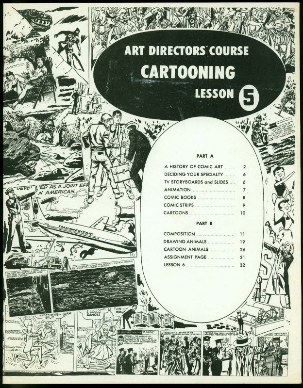 Art Directors Course Cartooning Lesson Five 1970- History of Comic art FN/VF 