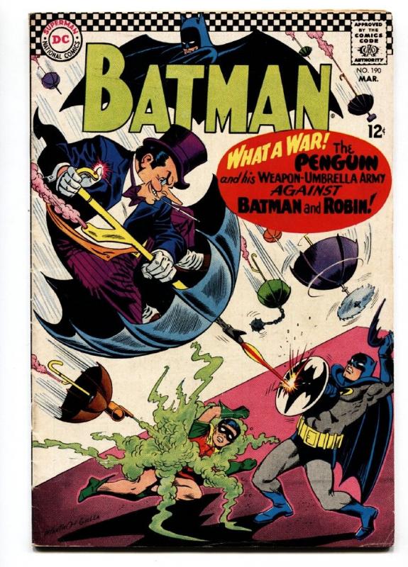 BATMAN #190 DC COMICS-Penguin issue- comic book 1967