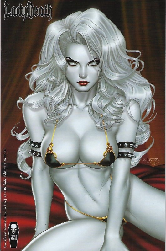 Lady Death Sacrificial Annihilation # 1 Richard Ortiz Bedside Variant Cover  NM 