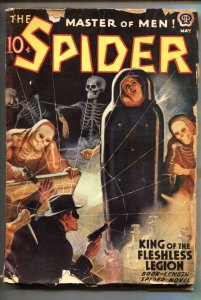 PULP:  THE SPIDER May 1939 // WOMAN IN COFFIN/SKULL COVER // PULP MAGAZINE // G