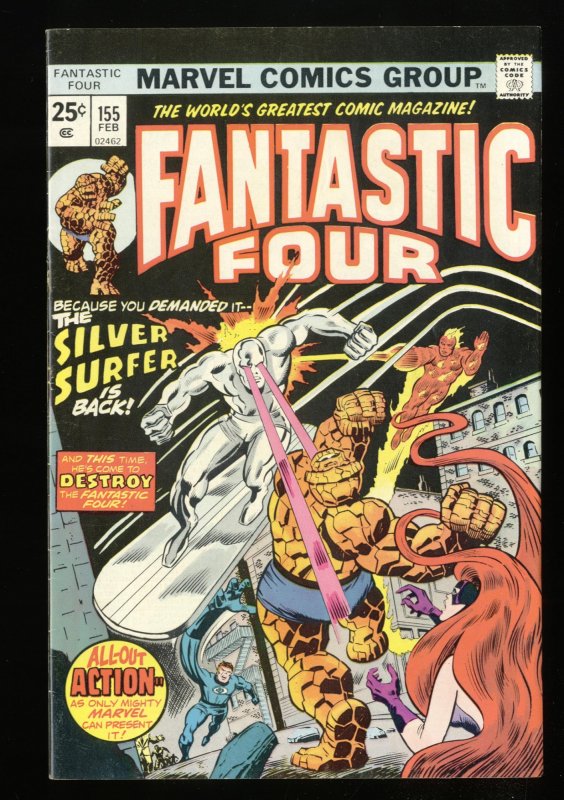 Fantastic Four #155 VF- 7.5 Silver Surfer! Marvel Comics