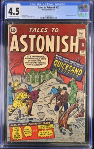 Tales to Astonish #32 CGC 4.5 Very Good+.