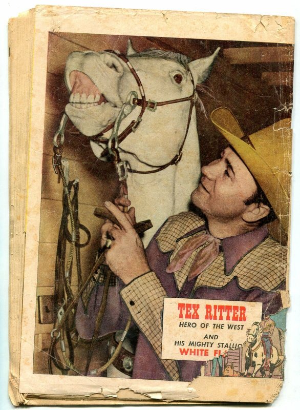 Tex Ritter Western #1 1950- Rare Golden Age Fawcett 