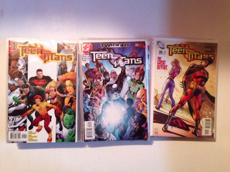 Teen Titans 1-100 63 Book Lot Set Run 1-15 17-42 52-66 69 72-76