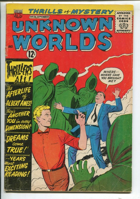 Unknown Worlds #26 - The Afterlife of Albert Ames! - (Grade 4.0) 1963