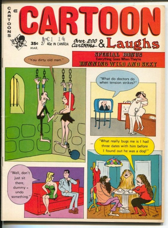 Cartoons and Laughs3/1971-Marvel-Pussycat comic strip-gags-cartoons-VF-