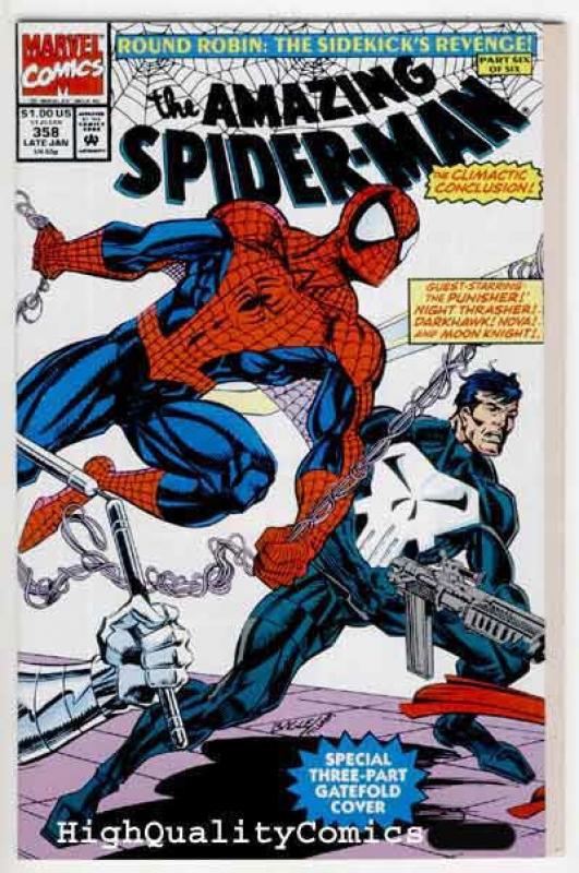 SPIDER-MAN #353 354 355, 357 358, 360, NM+. Punisher, Cardiac, Nova, Amazing