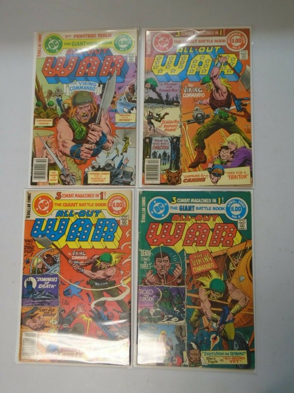 DC All Out War run #1-4 avg 5.0 VG FN (1979-80)