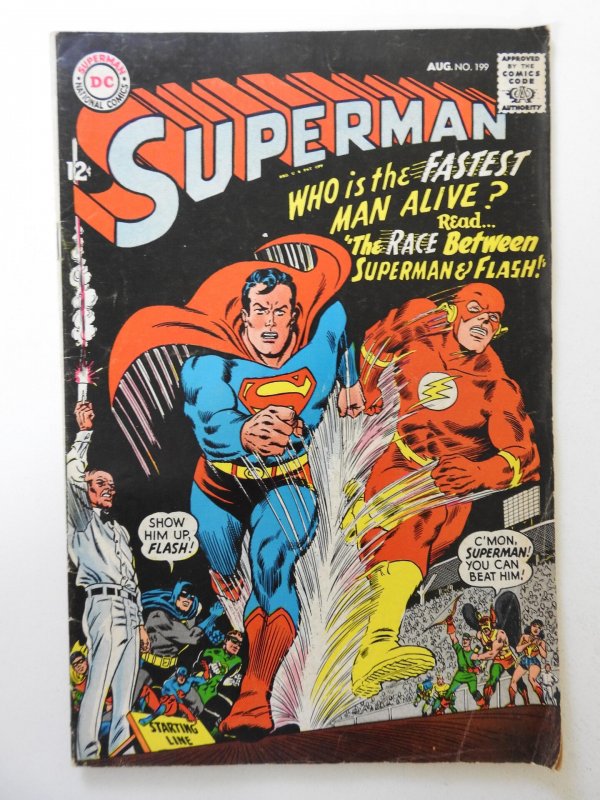Superman #199 (1967) VG Condition!