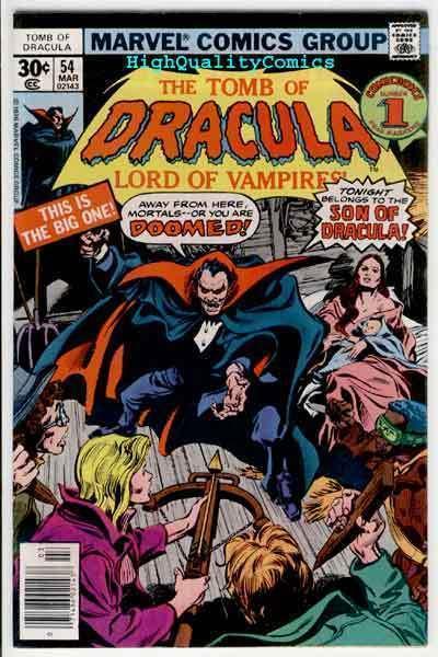 TOMB of DRACULA #54, VF, Vampire, Christmas, Xmas,1972, more TOD in store