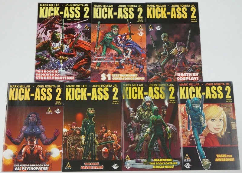 Kick-Ass 2 #1-7 VF/NM complete series - mark millar - john romita jr - icon set