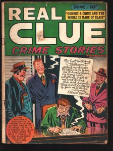 Real Clue Vol. 3 #4 1948-Man changes his will at gunpoint cover-Pre-code crim...