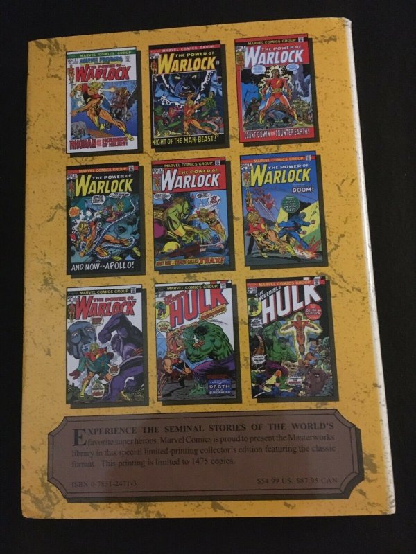 MARVEL MASTERWORKS Vol. 72: WARLOCK Hardcover, First Printing