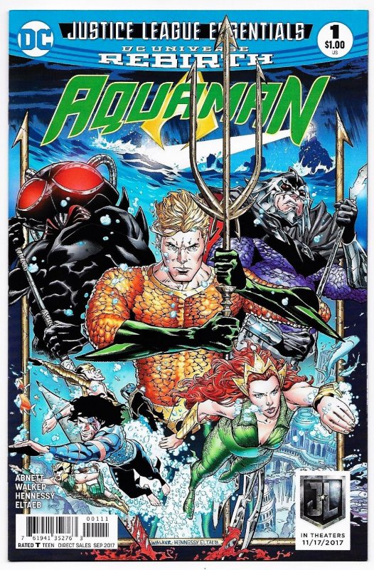 Justice League Essentials Aquaman Rebirth #1 (DC, 2017) VF/NM