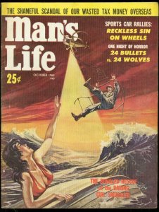 MAN'S LIFE PULP OCT 1960-SPICY CVR-SPORTS CAR RALLY-GGA FN