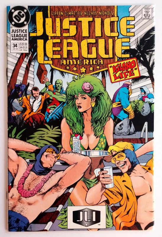 Justice League America #34 (FN/VF, 1990)