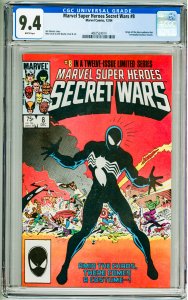 Marvel Super Heroes Secret Wars #8 CGC 9.4! White Pages!