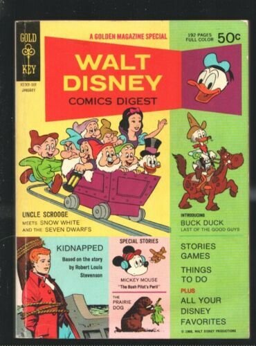 Walt Disney Comics Digest #7 1969-Carl Barks art-Uncle Scrooge-Snow White-Pin... 