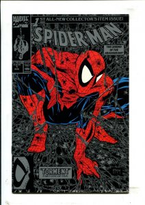 Spider-Man #1 - Silver Foil Cover / with Card/ Todd McFarlane Art (9.0) 1990