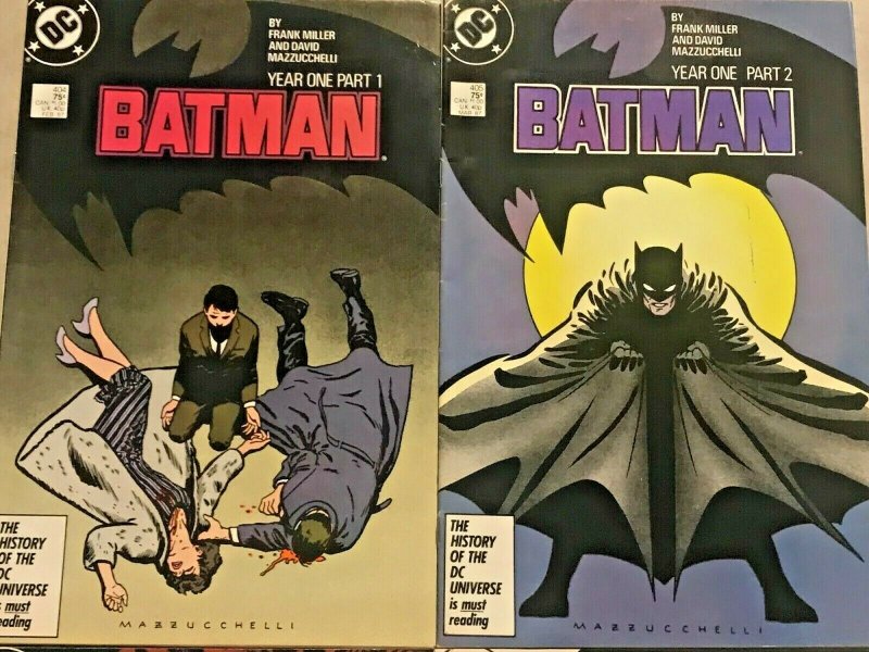 BATMAN#404-407 FN-VF LOT 1987 'YEAR ONE' FRANK MILLER DC COMICS