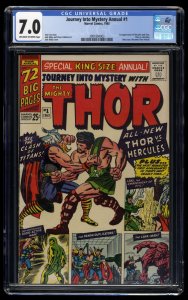 Journey Into Mystery Annual #1 CGC FN/VF 7.0 Thor 1st Hercules!