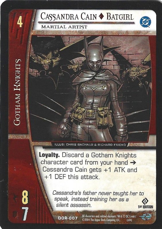 2004 Vs System DC Origins: Cassandra Cain/Batgirl