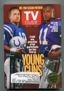 MAG: TV Guide-Manning-Culpepper-Time Warner Cable Manhattan Edition-Sept 2001-VG