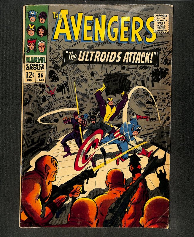 Avengers #36 Ultroids Attack! Black Widow!