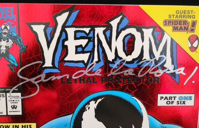 Venom: Lethal Protector #1 - Signed Sam de la Rosa (9.2 OB) 1993