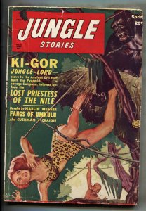 JUNGLE STORIES--Spring 1950--KI GOR--DAN CUSHMAN--PULP MAGAZINE